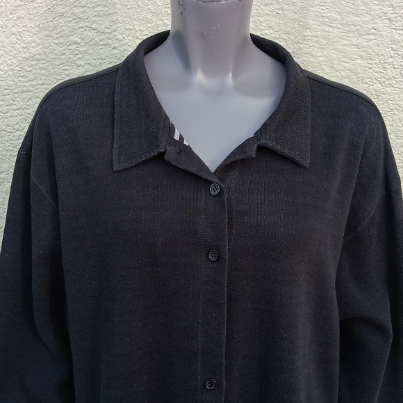 ERIKA II COLLECTION LADIES COTTON BLEND CARDIGAN W/STRIPED TRIM (RUSSIA) - Picture 9 of 17